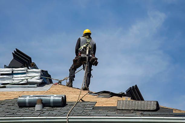 Professional Gutter Installation technician working in Avon, CT
